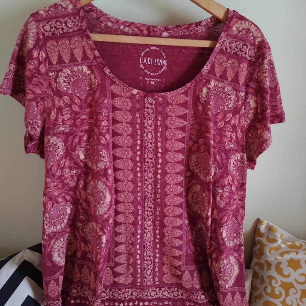 Printed Lucky Brand top